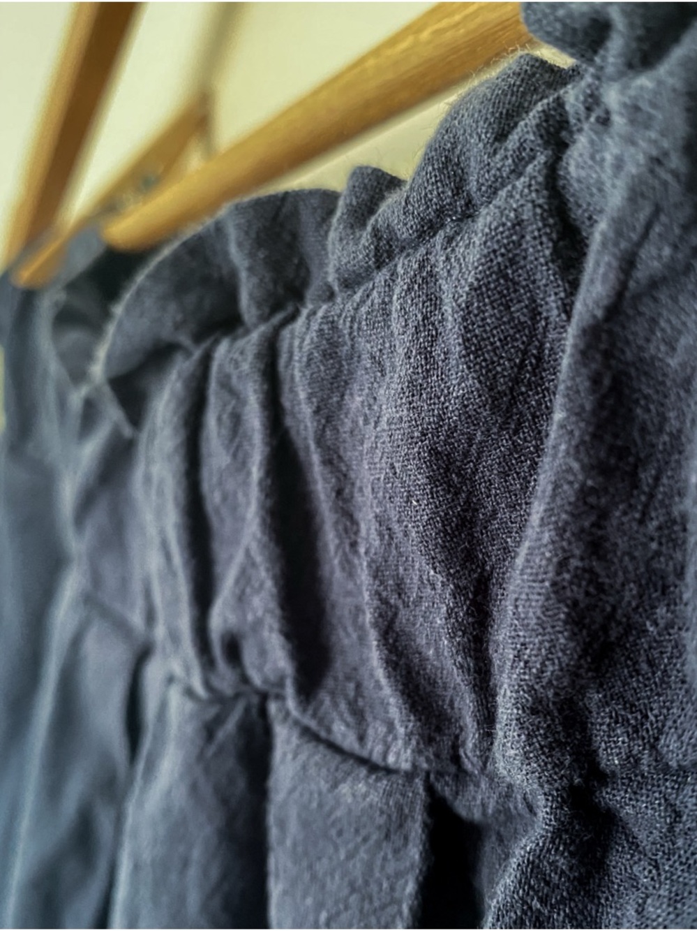 100% Cotton - Navy Blue - Mindi Skirt with Pockets - Casual - Earthy - Picture 4 of 8